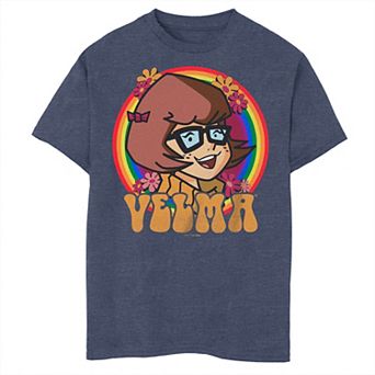 Boys 6-20 Scooby Doo Rainbow Flowers Velma Tee