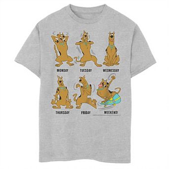 Boys 8-20 Scooby Doo Week Moods Tee