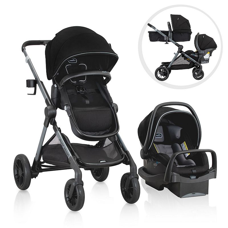 UPC 032884203154 product image for Evenflo Pivot Modular Travel System With Lite Max Infant Car Seat, Black | upcitemdb.com