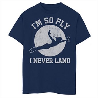 Disney's Peter Pan Boys Silhouette I'm So Fly I Never Land Tee