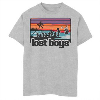 Disney's Peter Pan Boys' 8-20 Group Shot Lost Boys Color Stripes Graphic Tee