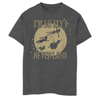Disney's Peter Pan Boys I'm So Fly I Never Land Silhouettes Tee