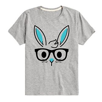 Boys 8-20 Nerd Bunny Graphic Tee