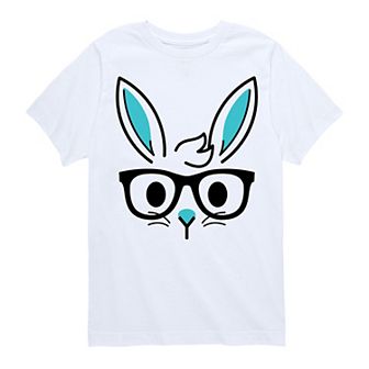 Boys 8-20 Nerd Bunny Graphic Tee