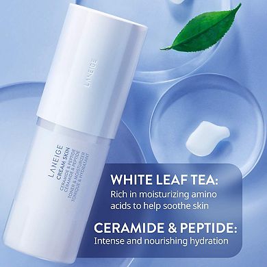 Cream Skin Refillable Toner & Moisturizer with Ceramides and Peptides