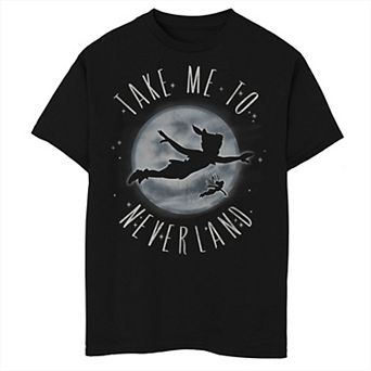 Disney's Peter Pan Boys "Take Me To Neverland" Flying Silhouette Tee
