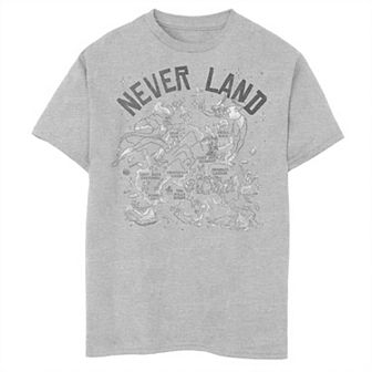 Disney's Peter Pan Boys' 8-20 Never Land Map Outline Graphic Tee