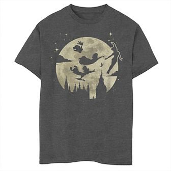 Disney's Peter Pan Boys 8-20 Wendy John Michael & Tink Fly Across Moon Graphic Tee