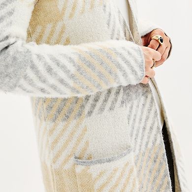 Women's Nine West Clean Collar Coatigan Sweater