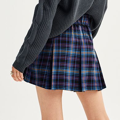 Juniors' SO® Button-Front Pleated Skirt