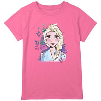 Disney's Frozen Elsa Girls 8-20 Face Watercolor Graphic Tee