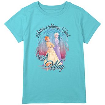 Disney's Frozen 2 Anna Elsa Sisters Always Find A Way Girls 8-20 Graphic Tee in Regular & Plus Size