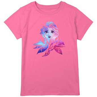 Disney's Frozen 2 Elsa Girls 8-20 Two Tone Gradient Portrait Graphic Tee