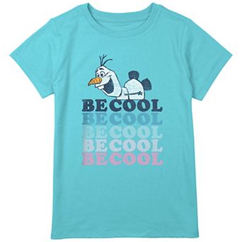 Disney's Frozen 2 Olaf Be Cool Colorful Word Stack Girls 8-20 Graphic Tee in Regular & Plus Size