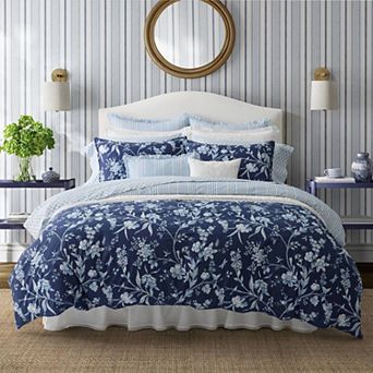 Laura Ashley Branch Toile 7 pc Duvet Cover Set