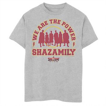 Boys 8-20 Shazam Fury Of The Gods The Shazamily Collegiate Logo Tee