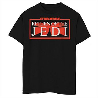 Boys 6-20 Star Wars The Return Of The Jedi White And Red Logo Graphic Tee