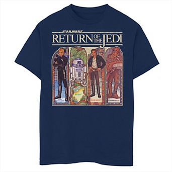Boys 8-20 Star Wars The Return Of The Jedi Stained Glass Box Up Graphic Tee