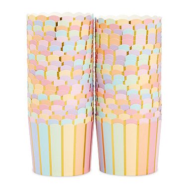 50x Mini Cupcake Muffin Liners Wrappers Paper Baking Cups for Birthday, Wedding