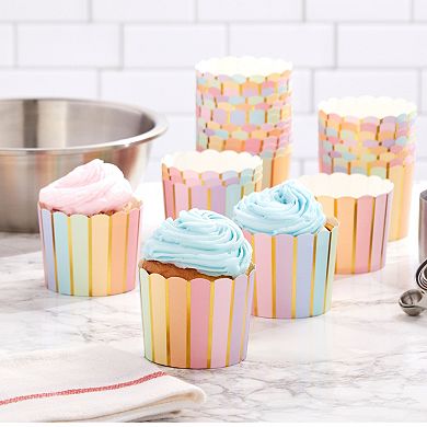 50x Mini Cupcake Muffin Liners Wrappers Paper Baking Cups for Birthday, Wedding