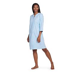 Petite Miss Elaine Essentials Silk Essence Tricot Short Sleeve Long  Nightgown