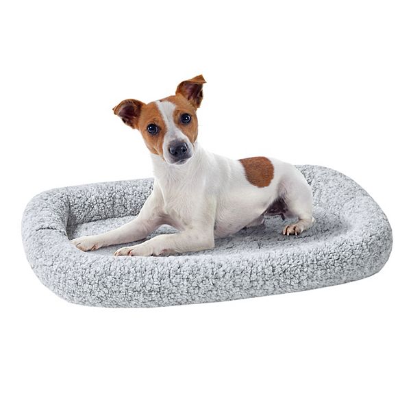 Friends Forever Bolster Dog Bed Rounded Crate Pad - Gray (X LARGE)