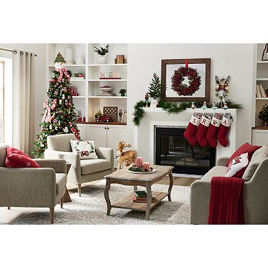 St. Nicholas Square Large Cable Knit Monogram Stocking