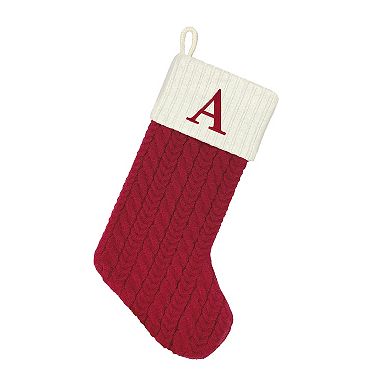 St. Nicholas Square Large Cable Knit Monogram Stocking