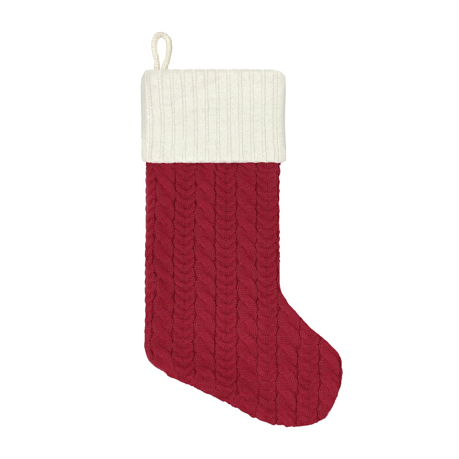 St. Nicholas Square® Large Cable Knit Monogram Stocking