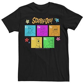 Boys Scooby-Doo Group Shot Periodic Table Of Characters Plus Tee
