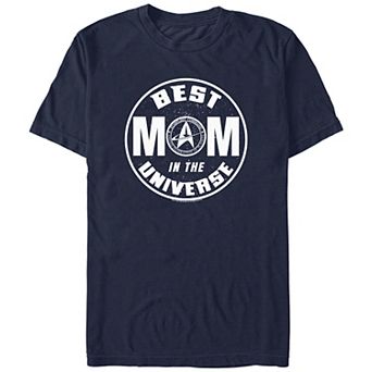 Juniors' Star Trek The Best Mom In The Universe Circle Logo Boyfiend Graphic Tee