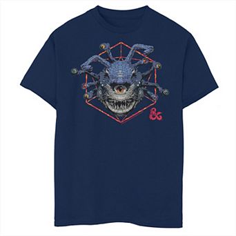 Boys 8-20 Dungeons & Dragons Stained Glass Beholder Face Tee