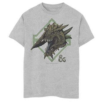 Boys 8-20 Dungeons & Dragons Stained Glass Horns Face Tee