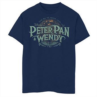 Boys 8-20 Disney Peter Pan & Wendy Take Me To Never Land Badge Tee