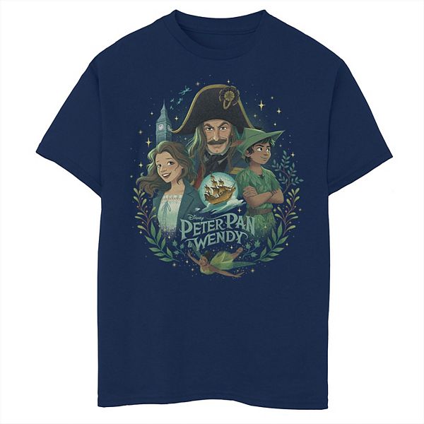  Disney Peter Pan Captain Hook Face T-Shirt : Clothing