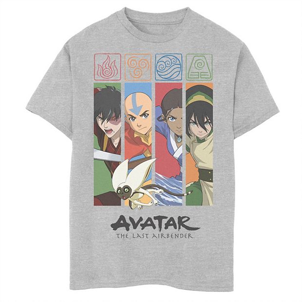 Youth Mad Engine Heather Gray Avatar: The Last Airbender Benders T-Shirt Size: Extra Small