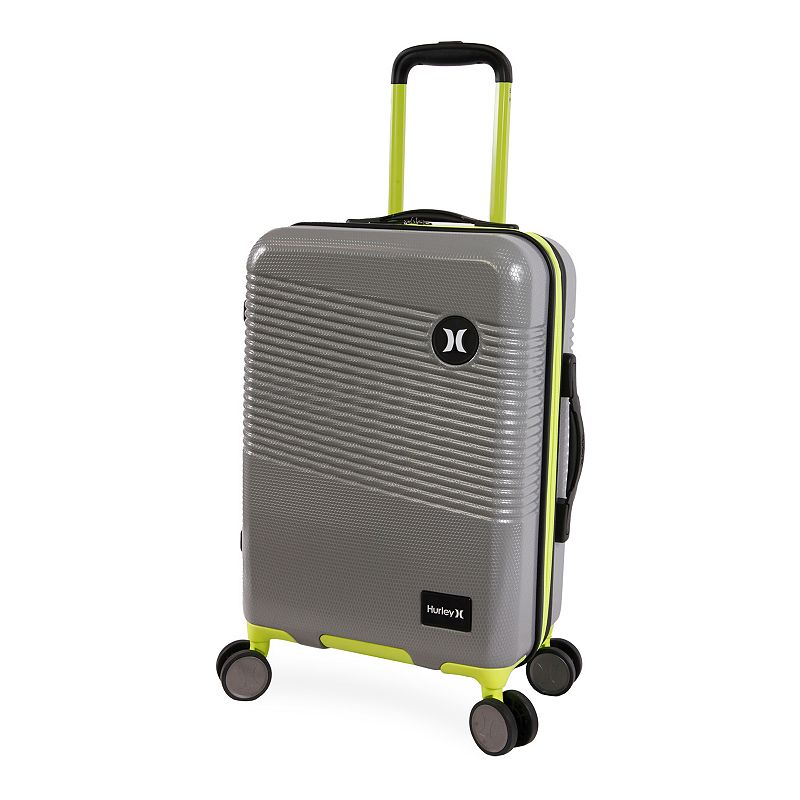 Hurley Looper 21-Inch Carry-On Hardside Spinner Luggage, Grey, 21"8WLUPRT