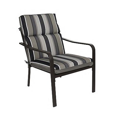 Home Fashions International O'Sundeck Stripe High-Back Chair Cushion