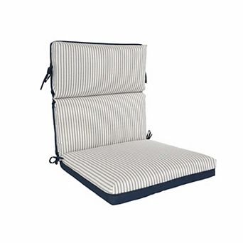 Home Fashions International O'Mini Ticking Stripe High-Back Seat Cushion