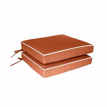 Home Fashions International O'Linen 2-pack Deluxe Seat Cushion Set