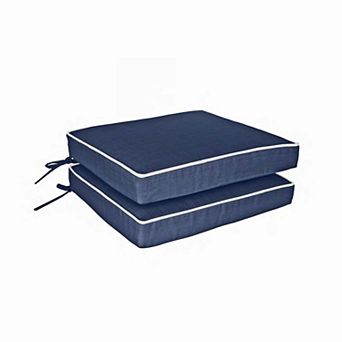 Home Fashions International O'Linen 2-pack Deluxe Seat Cushion Set