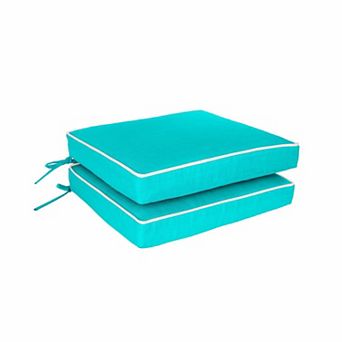 Home Fashions International O'Linen 2-pack Deluxe Seat Cushion Set