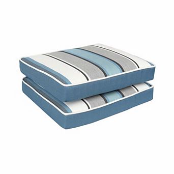 Home Fashions International O'Sundeck Stripe 2-pack Deluxe Seat Cushion Set