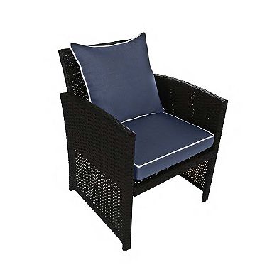Home Fashions International O'Linen 4-piece Back Pillow & Seat Cushion Set