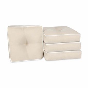 Home Fashions International O'Linen 4 pc Single U Cushion Set