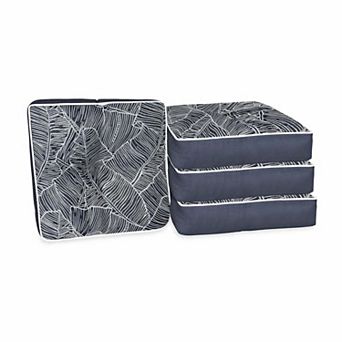 Home Fashions International O'Banana Leaves 4 pc Single U Chair Cushion Set