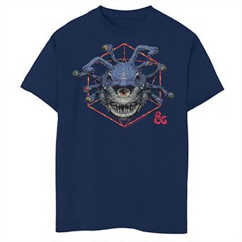 Boys 6-20 Dungeons & Dragons Stained Glass Beholder Face Tee