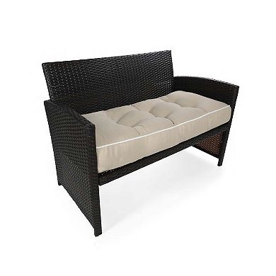 Home Fashions International O'Linen 3-piece Wicker Settee Cushion Set