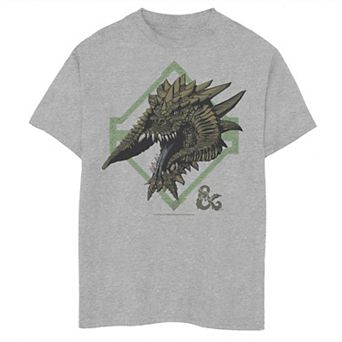 Boys 8-20 Dungeons & Dragons Stained Glass Horns Face Tee