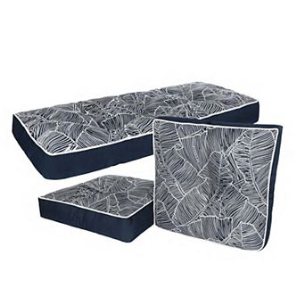 Home Fashions International O'Banana Leaves 3 pc Wicker Cushion Set